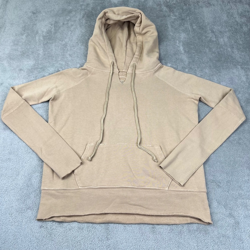 NEW Nili Lotan S 100% Cotton French Terry Tan Hoodie Made in USA‎